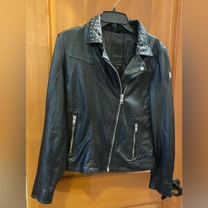 NWT Mauritius Black Leather Jacket Sz L